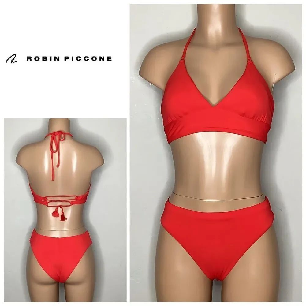 New. Robin Piccone red bikini. Medium. Retails $189